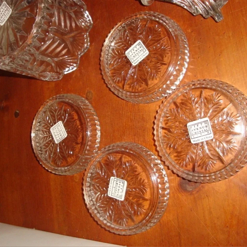 FIFTH AVENUE CRYSTAL 6pc. Wine Accessory Set, 24% Lead Crystal